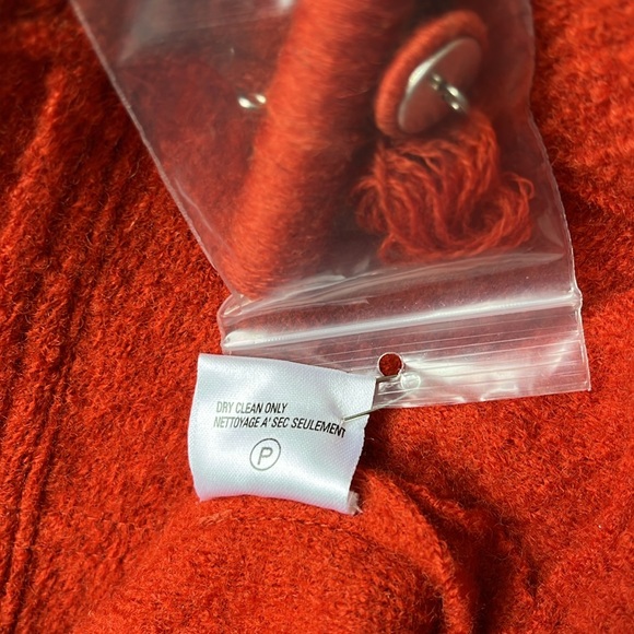 ISDA & CO Boiled Wool Sweater Coat Jacket- Pumpkin- Size MEDIUM - Picture 9 of 10